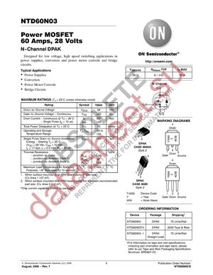 NTD60N03-001 datasheet  